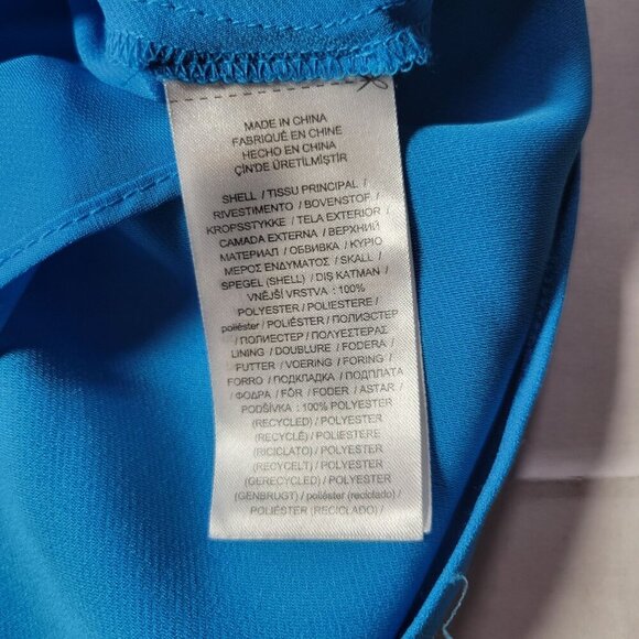 Lauren Ralph Lauren One-Shoulder Blue Dress Size 12 - Picture 4 of 10